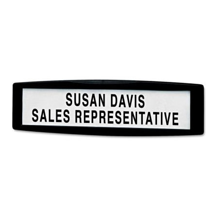 Fellowes Fellowes Plastic Partition Name Plate, Graphite 75906